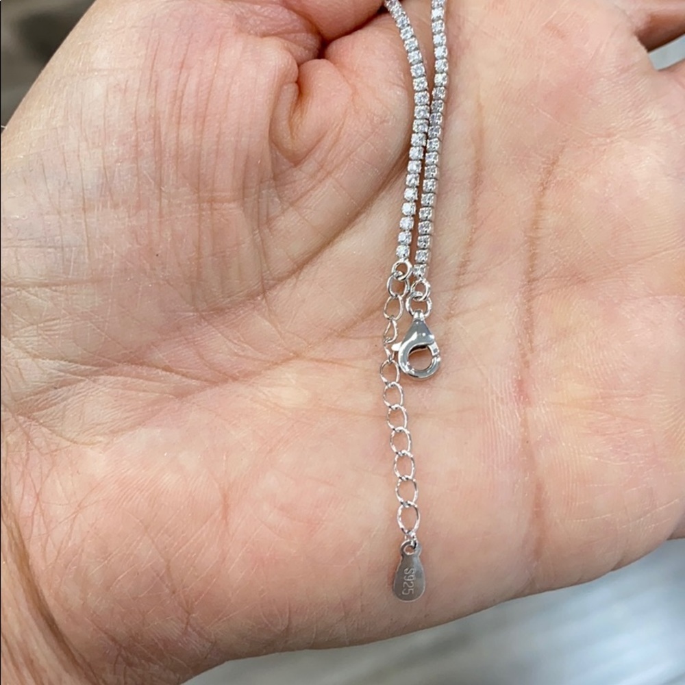 2.5mmSterling Silver Tennis Anklet Bracelet 9” 10” - Picture 11 of 11
